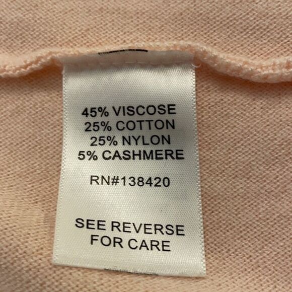 Etcetera Pink Knit Sweater Womens Small Cashmere Cotton Fly Back - Picture 8 of 10